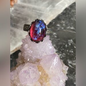 Ring Mexican Fire Opal Adjustable Ring